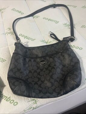 Coach Black Signature Shoulder Bag